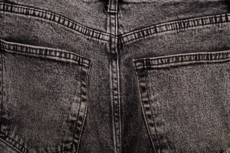 Photo for Grey jeans back pocket cotton - Royalty Free Image