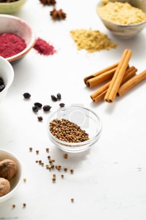 Photo for Spice mix in bowl on light surface cooking concept - Royalty Free Image