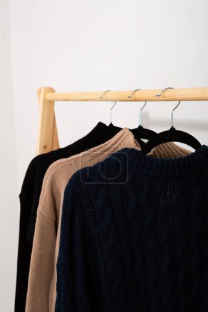 Photo for Winter knitted sweaters and jumper - Royalty Free Image