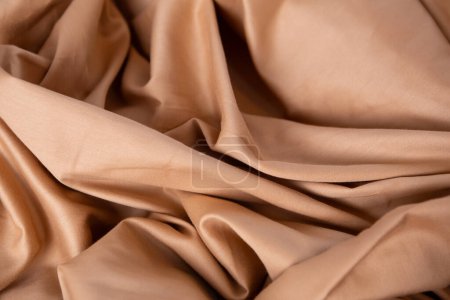 Foto de Textura de ropa de cama arrugada con olas - Imagen libre de derechos