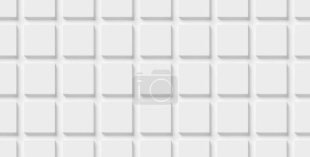 Photo for Array of offset white cube boxes block background wallpaper banner full frame filling, 3D illustration - Royalty Free Image