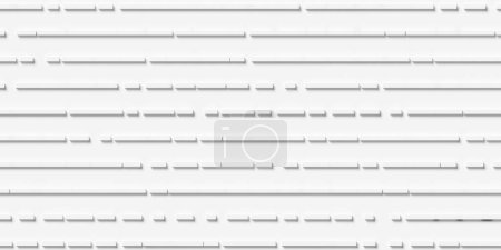 Photo for Offset divided lines or rectangle cubes geometrical white background wallpaper banner pattern frame filling, 3D illustration - Royalty Free Image