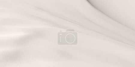 Foto de Primer plano de tela arrugada gruesa blanca o beige, relleno de marco de fondo de moda texil o de tela, ilustración 3D - Imagen libre de derechos