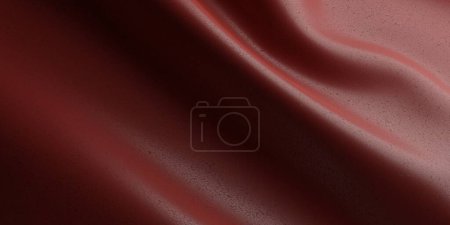 Foto de Primer plano de cuero usado viejo doblado o drapeado rojo grueso, relleno de marco de fondo de moda, ilustración 3D - Imagen libre de derechos