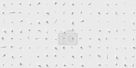 Foto de Rejilla de cubos girados fondo blanco geométrico banner patrón vista superior plano de arriba, ilustración 3D - Imagen libre de derechos