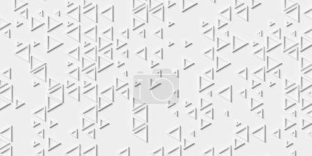 Foto de Offset aleatorio escala triángulo marcos fondo geométrico fondo de pantalla banner plantilla patrón plano laico vista superior desde arriba, Ilustración 3D - Imagen libre de derechos