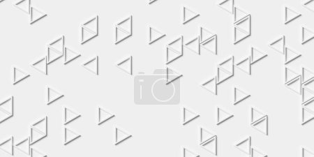 Foto de Escasamente dispersos marcos de triángulo offset fondo geométrico fondo de pantalla banner plantilla patrón plano laico vista superior desde arriba, Ilustración 3D - Imagen libre de derechos