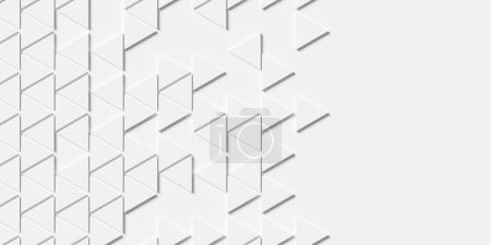 Foto de Array or grid of offset triangles geometrical background wallpaper banner template pattern fading out with copy space, 3D illustration - Imagen libre de derechos