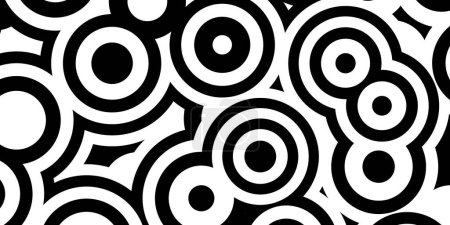 Foto de Resumen moderno mínimo blanco y negro geometría monocromática grandes círculos concéntricos patrón textura fondo - Imagen libre de derechos