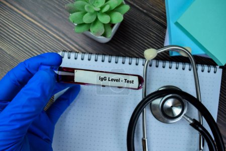 Photo for Concept of IgG Level - Test with blood sample. - Royalty Free Image