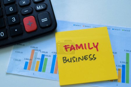 Photo for Concept of Family Business write on sticky notes isolated on white background. - Royalty Free Image