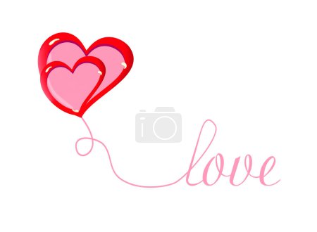 Téléchargez les illustrations : Coeur et Amour sur fond blanc - en licence libre de droit