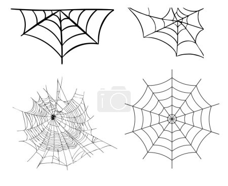 Illustration for Webs of different types on a white background - Royalty Free Image