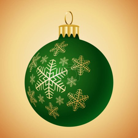 Foto de Ilustración adorno de Navidad aislado. Árbol de Navidad brillante bauble ilustración. Decoración de Navidad mate - Imagen libre de derechos