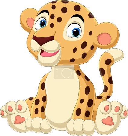 Photo for Vector illustration of Cute baby leopard cartoon sitting - Royalty Free Image