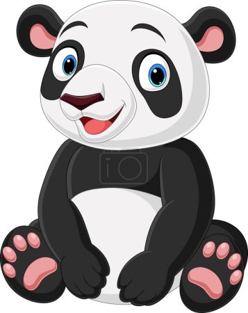 Photo for Vector illustration of Cartoon cute baby panda sitting - Royalty Free Image