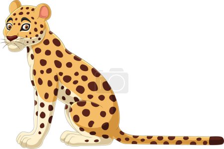 Photo for Vector illustration of Cartoon leopard on white background - Royalty Free Image