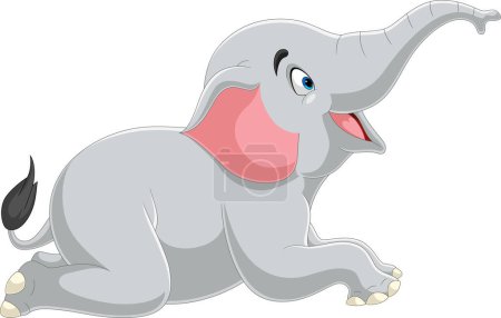 Photo for Vector illustration of Cute elephant cartoon lying down - Royalty Free Image