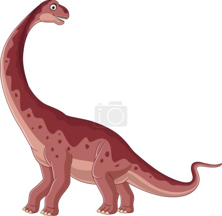 Photo for Vector illustration of Cartoon brontosaurus dinosaur on white background - Royalty Free Image