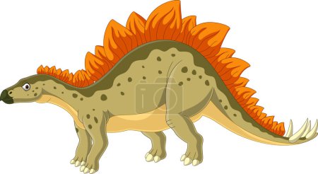 Photo for Vector illustration of Cartoon stegosaurus on white background - Royalty Free Image