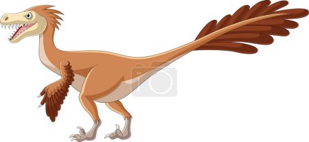 Photo for Vector illustration of Cartoon velociraptor on white background - Royalty Free Image