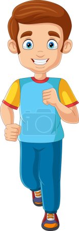 Photo for Vector illustration of Cartoon man jogging on white background - Royalty Free Image