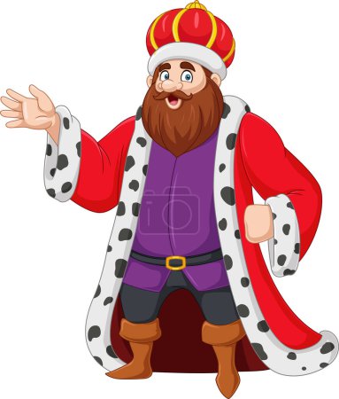 Photo for Vector illustration of Cartoon king standing on white background - Royalty Free Image