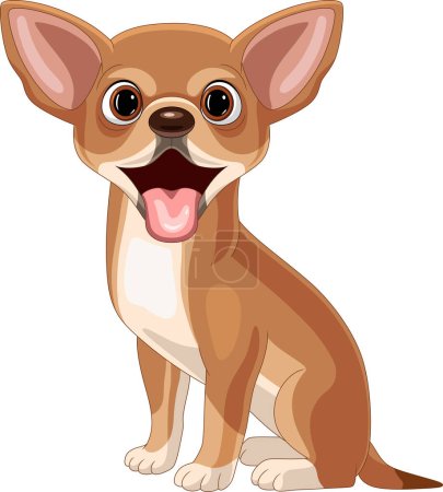 Illustration for Vector illustration of Cartoon chihuahua dog on white background - Royalty Free Image