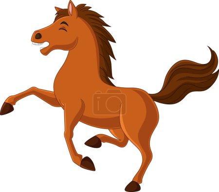 Photo for Vector illustration of Cartoon funny brown horse standing - Royalty Free Image