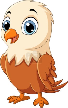 Photo for Vector illustration of Cartoon little eagle on white background - Royalty Free Image