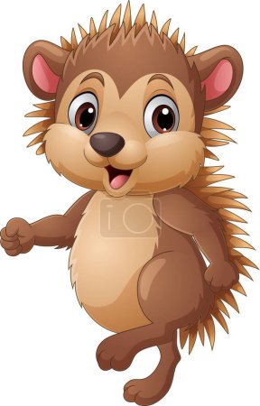 Photo for Vector illustration of Cartoon hedgehog on white background - Royalty Free Image