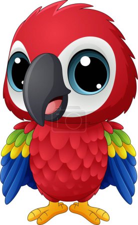 Photo for Vector illustration of Cartoon baby macaw on white background - Royalty Free Image