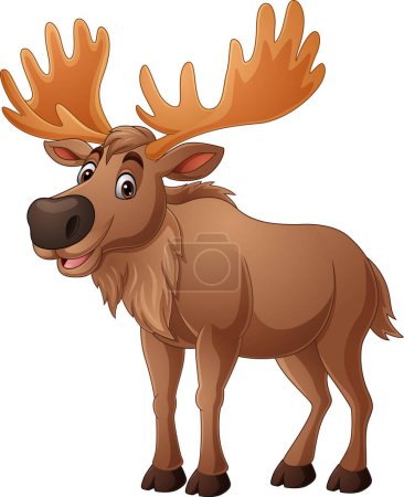 Photo for Vector illustration of Cartoon moose on white background - Royalty Free Image