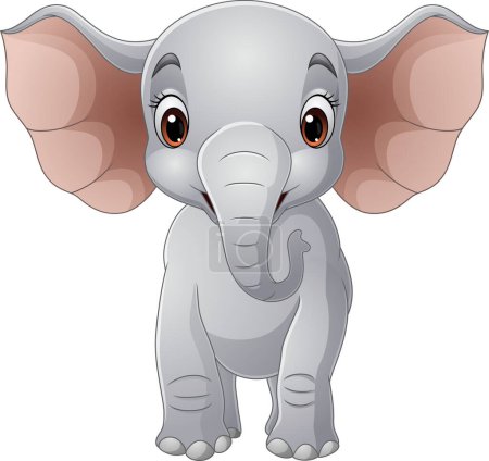 Photo for Vector illustration of Cartoon elephant on white background - Royalty Free Image