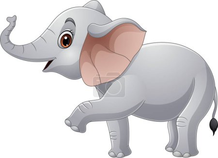Photo for Vector illustration of Cartoon elephant on white background - Royalty Free Image