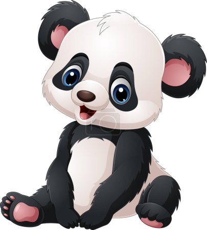 Photo for Vector illustration of Cartoon cute baby panda sitting - Royalty Free Image