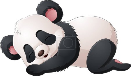 Photo for Vector illustration of Cartoon panda sleeping on white background - Royalty Free Image