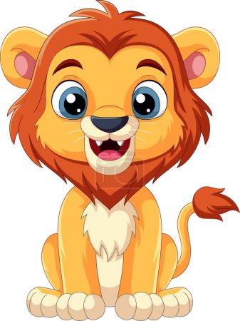 Photo for Vector illustration of Cartoon funny lion on white background - Royalty Free Image