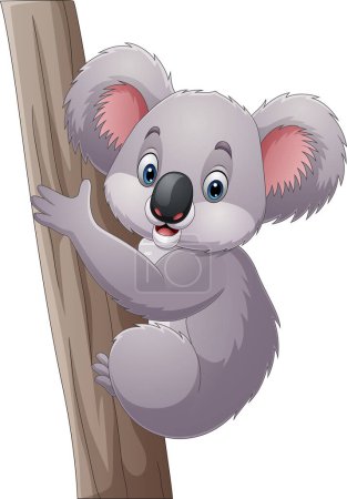 Photo for Vector illustration of Cartoon koala on a tree branch - Royalty Free Image