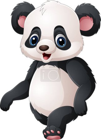Photo for Vector illustration of Cartoon cute little panda walking - Royalty Free Image