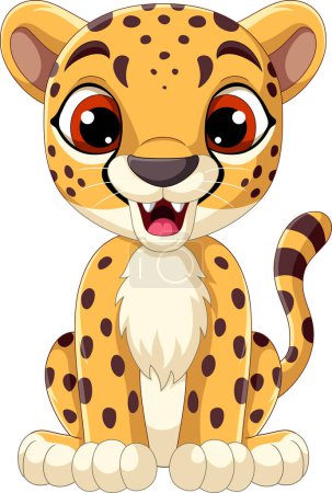 Photo for Vector illustration of Cute little leopard cartoon sitting - Royalty Free Image