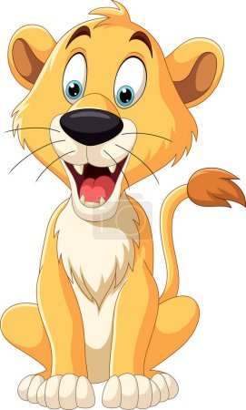 Photo for Vector illustration of Cartoon funny lion on white background - Royalty Free Image