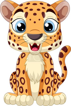 Photo for Vector illustration of Cute little leopard cartoon sitting - Royalty Free Image