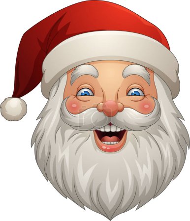 Photo for Vector illustration of Cartoon happy santa claus head - Royalty Free Image