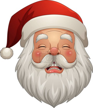 Photo for Vector illustration of Cartoon crying santa claus head - Royalty Free Image
