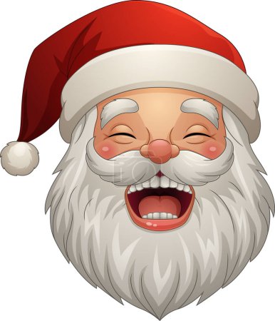 Photo for Vector illustration of Cartoon smiling santa claus head - Royalty Free Image