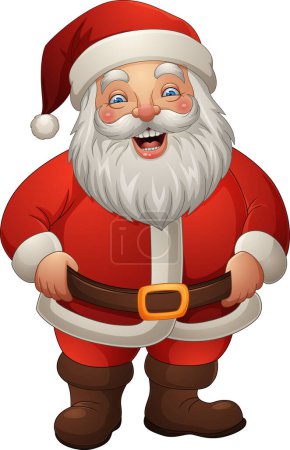Photo for Vector illustration of Cartoon happy santa claus on white background - Royalty Free Image
