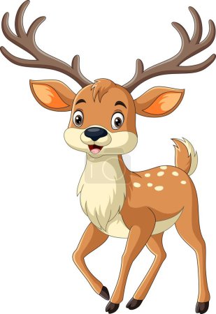 Photo for Vector illustration of Cartoon deer on white background - Royalty Free Image