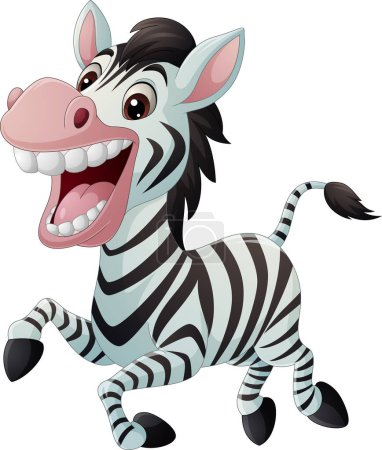 Photo for Vector illustration of Cute zebra cartoon on white background - Royalty Free Image