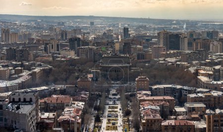 Photo for Yerevan, Armenia February 15 2024: General view of the city of Yerevan, the capital of Armenia - Royalty Free Image